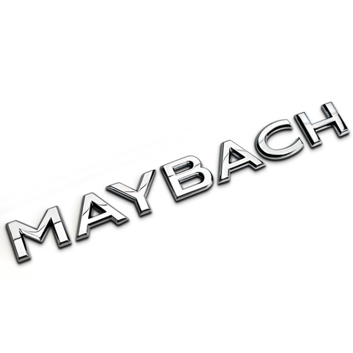 Decal tem chữ MAYBACH Inox cao cấp dán trang trí ô tô G80708