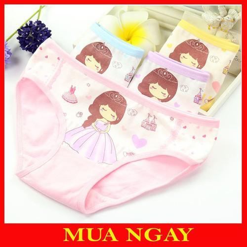 Set 4 quần chíp cho bé, quần lót cotton cho bé gái (Mẫu ngẫu nhiên)