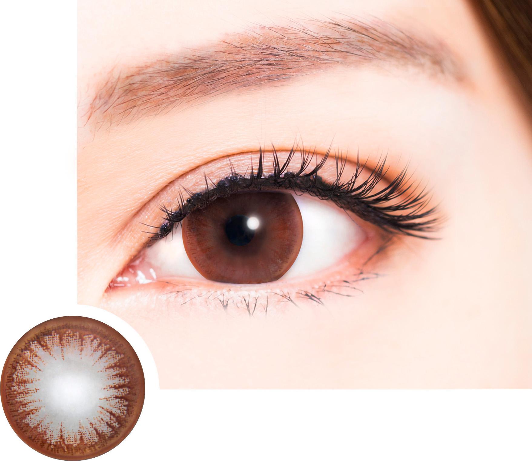 Kính Áp Tròng Australia Màu Nâu 0 độ Mediclear 3 Tháng - Lens Màu Nâu + Khay Đựng