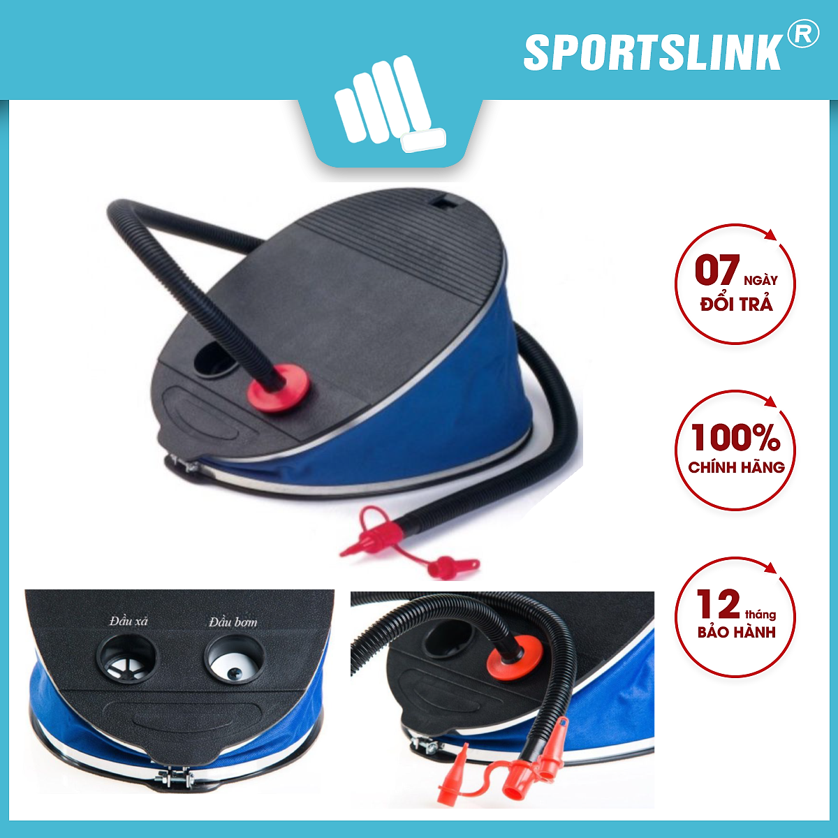 Bơm phao bằng chân hút xả 2 chiều loại lớn Sportslink 68610