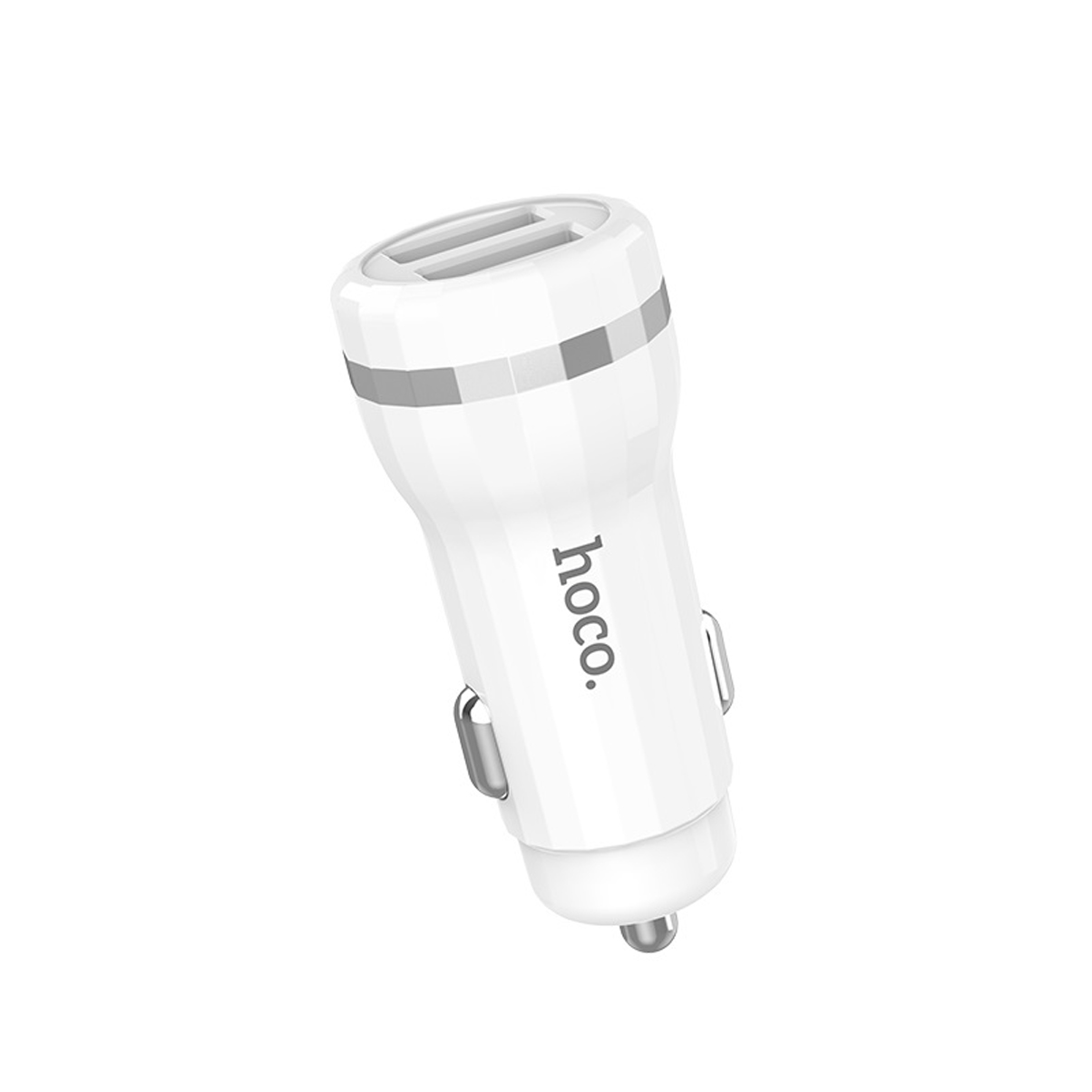 Tẩu Sạc Trên Ô Tô Hoco Z27 2 Cổng USB + Tặng Đèn Led Nhiều Màu  - Chính Hãng