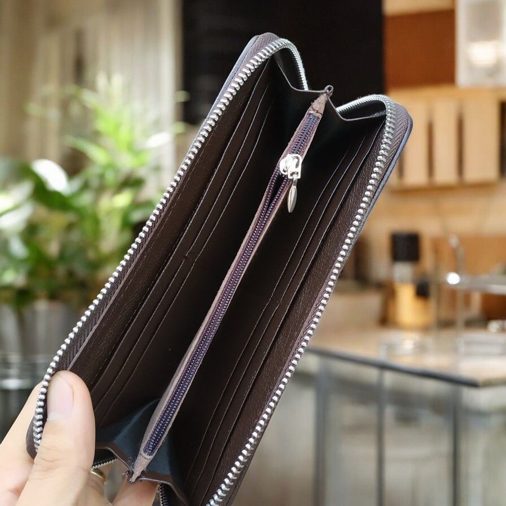 Ví dài cầm tay da cá sấu 1 khuôn gọn nhẹ dễ sử dụng!