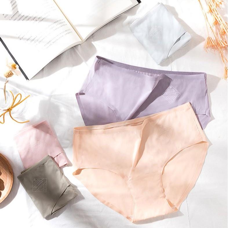 Quần Lót Nữ Băng Lụa Không Hằn Không Đường May Kháng Khuẩn Thoáng Khí P395