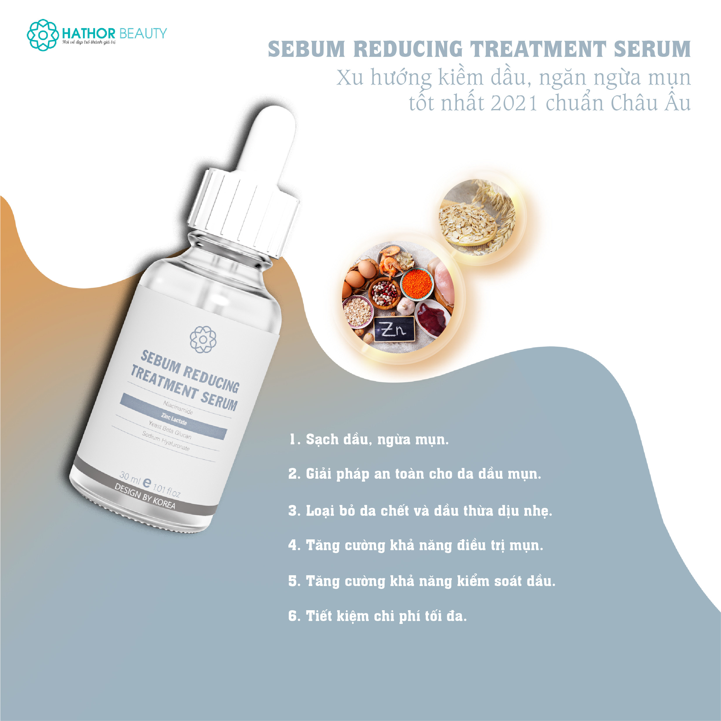 Tinh Chất Serum Siêu Ngừa Mụn Và Làm Sáng Da- Sebum Reducing Treatment Serum