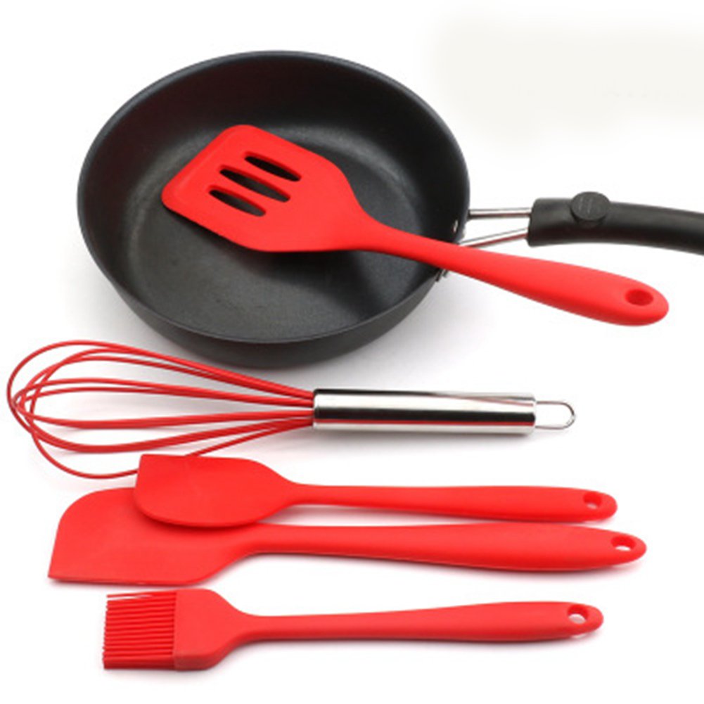 Bộ Dụng Cụ Làm Bánh 5 Món Silicone Cao Cấp Cho Nhà Bếp - Tặng Set 5 Kẹp Miệng Túi