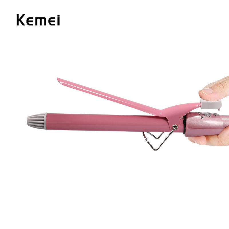 Máy uốn tóc điều chỉnh 2 mức nhiệt độ Kemei KM-219 dùng được ,ọi loại tóc uốn xoăn cụp đuôi, uốn lọn