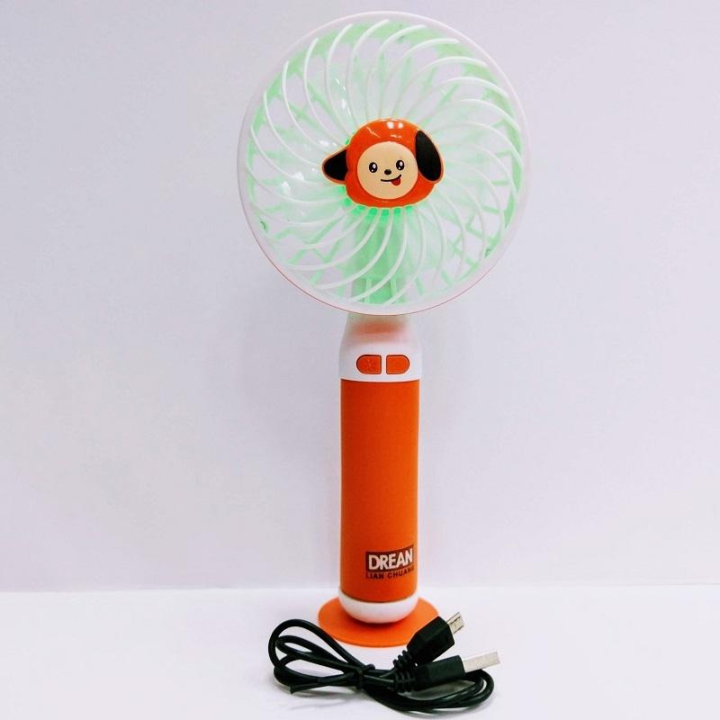 Quạt Mini Modosa Cầm Tay Đèn Led Cute Number 3022 - Màu Ngẫu Nhiên  - Hàng Chính Hãng