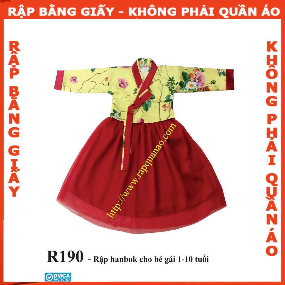 Rập giấy A0 hanbok cách điệu mã R190 (BẢN VẼ)