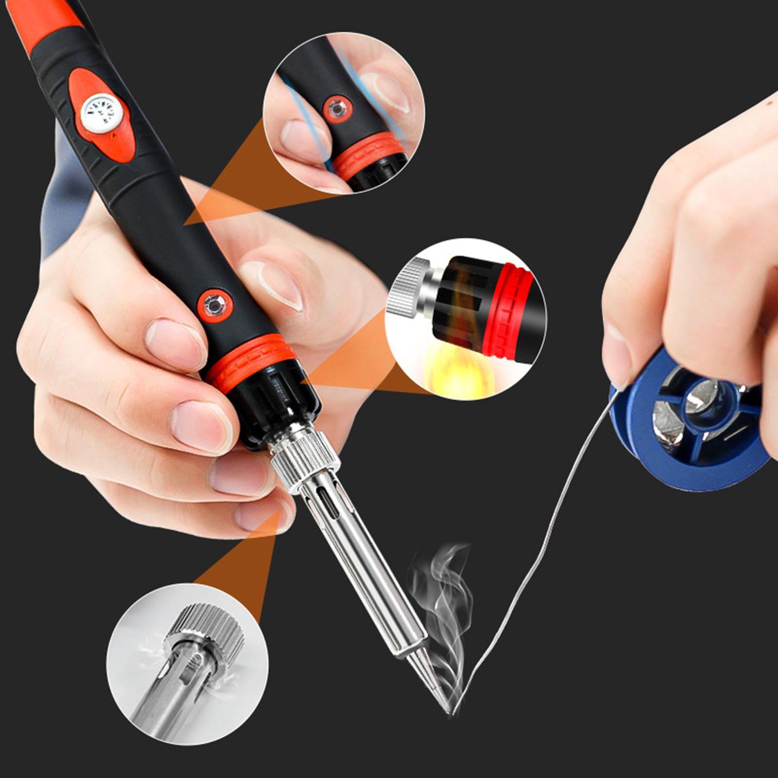 Wood Burning Kit Adults Solder Wire Stencils 220-480°C DIY Accessories W/Carrying Case Pyrography Pen Brush Wood Burning Tool for Soldering Carving