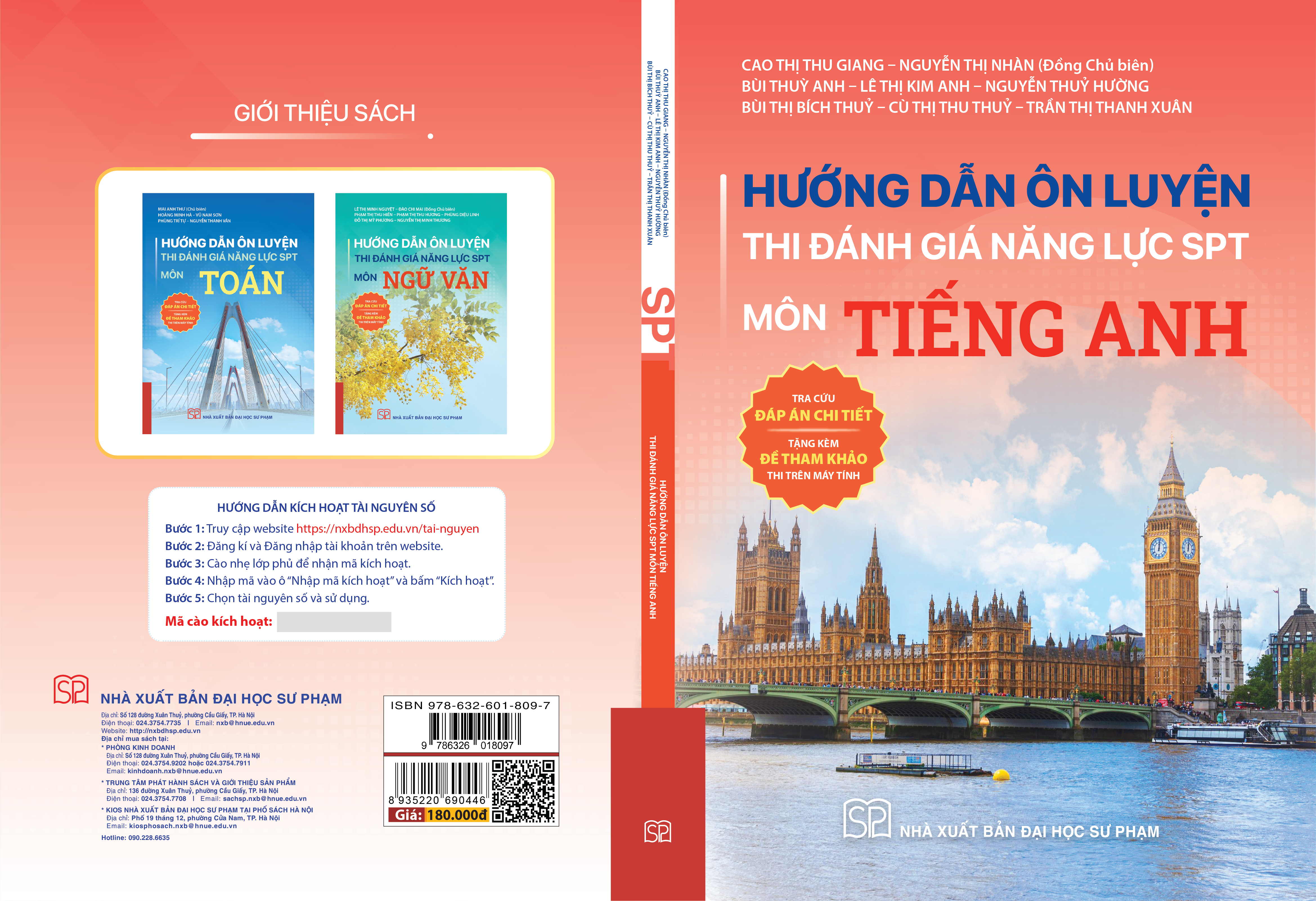 HƯỚNG DẪN ÔN LUYỆN THI ĐÁNH GIÁ NĂNG LỰC SPT MÔN TIẾNG ANH – Cao Thị Thu Giang, Nguyễn Thị Nhàn – NXB ĐHSP