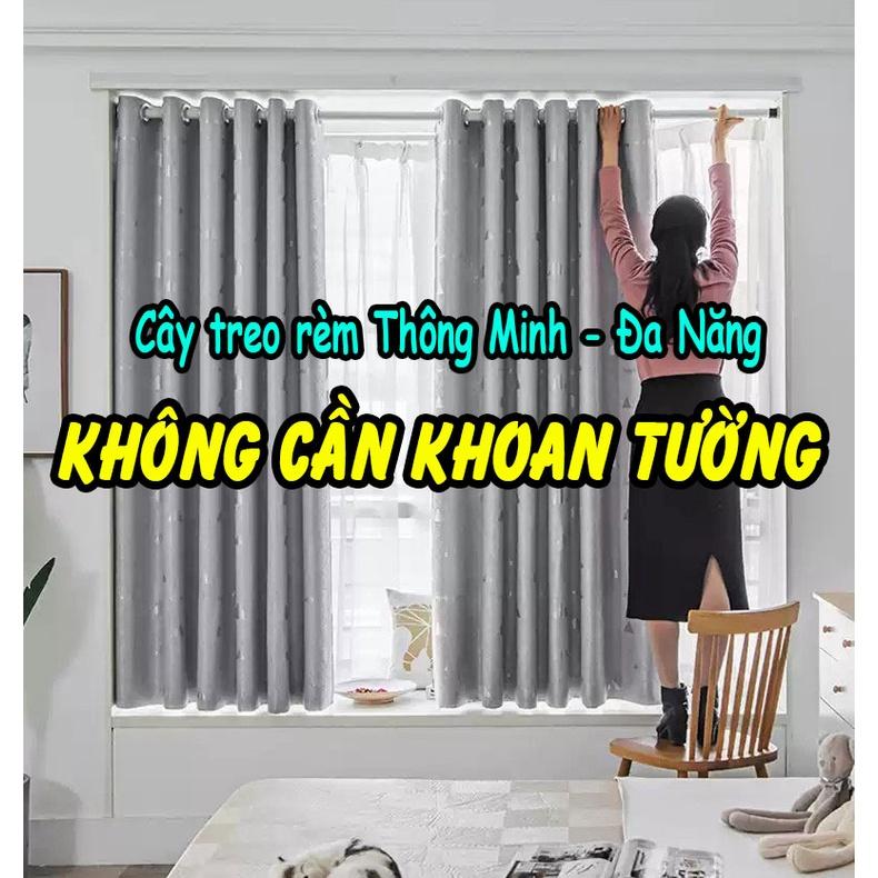 size dài T9 (dao động từ 3.11m ~ 3.51m) - Cây treo rèm Thông Minh không cần khoan, Thanh treo rèm cửa sổ Đa Năng