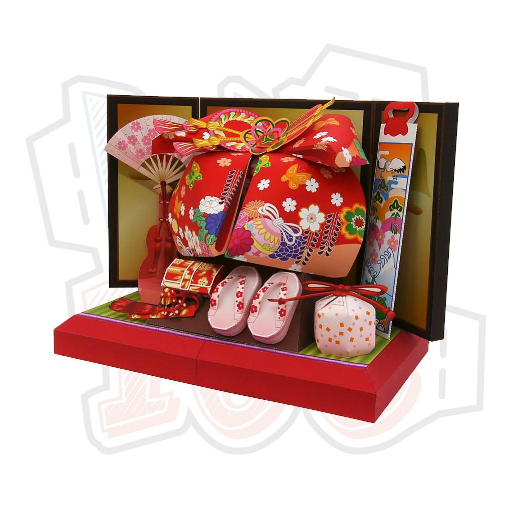 Mô hình giấy đồ chơi trưng bày Tết Sash Tie Decoration Nhật Bản