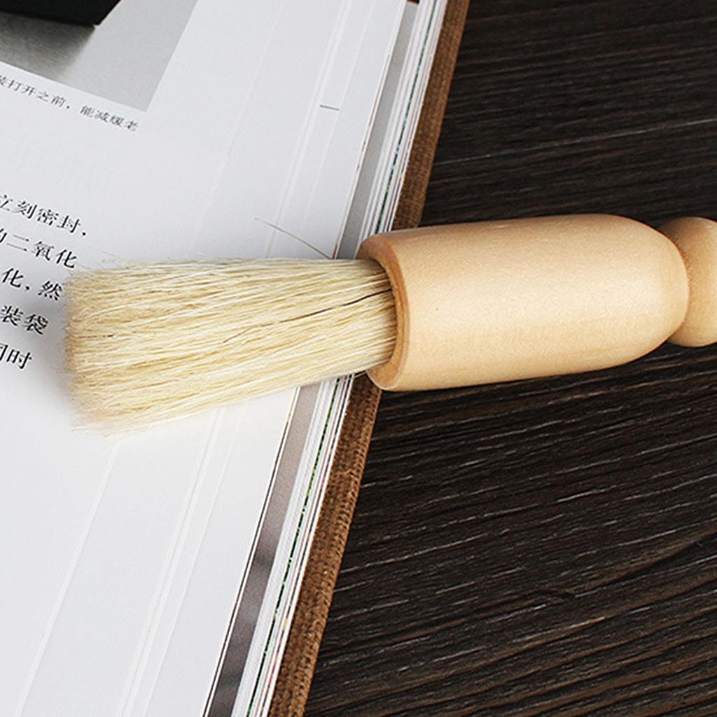Espresso Coffee Grinder Cleaning Brush/Smooth Wooden Handle/Natural Bristles