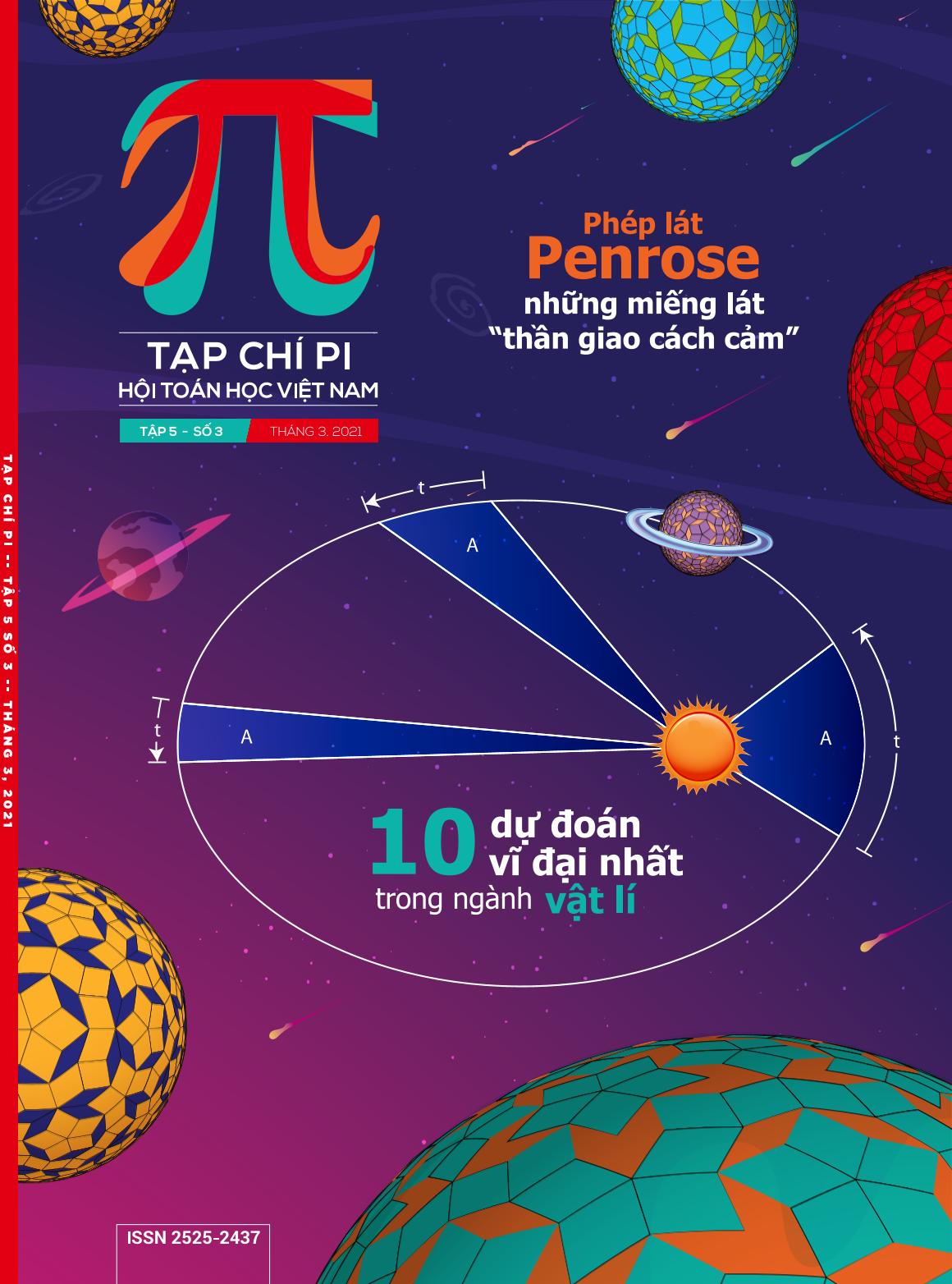 Hình ảnh Tạp chí Pi - Hội Toán Việt Nam/Trọn bộ 10 cuốn - 12 số năm 2021