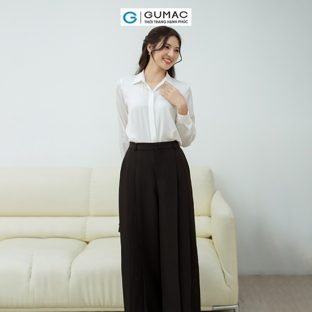 Áo sơ mi nẹp nút GUMAC AD08005