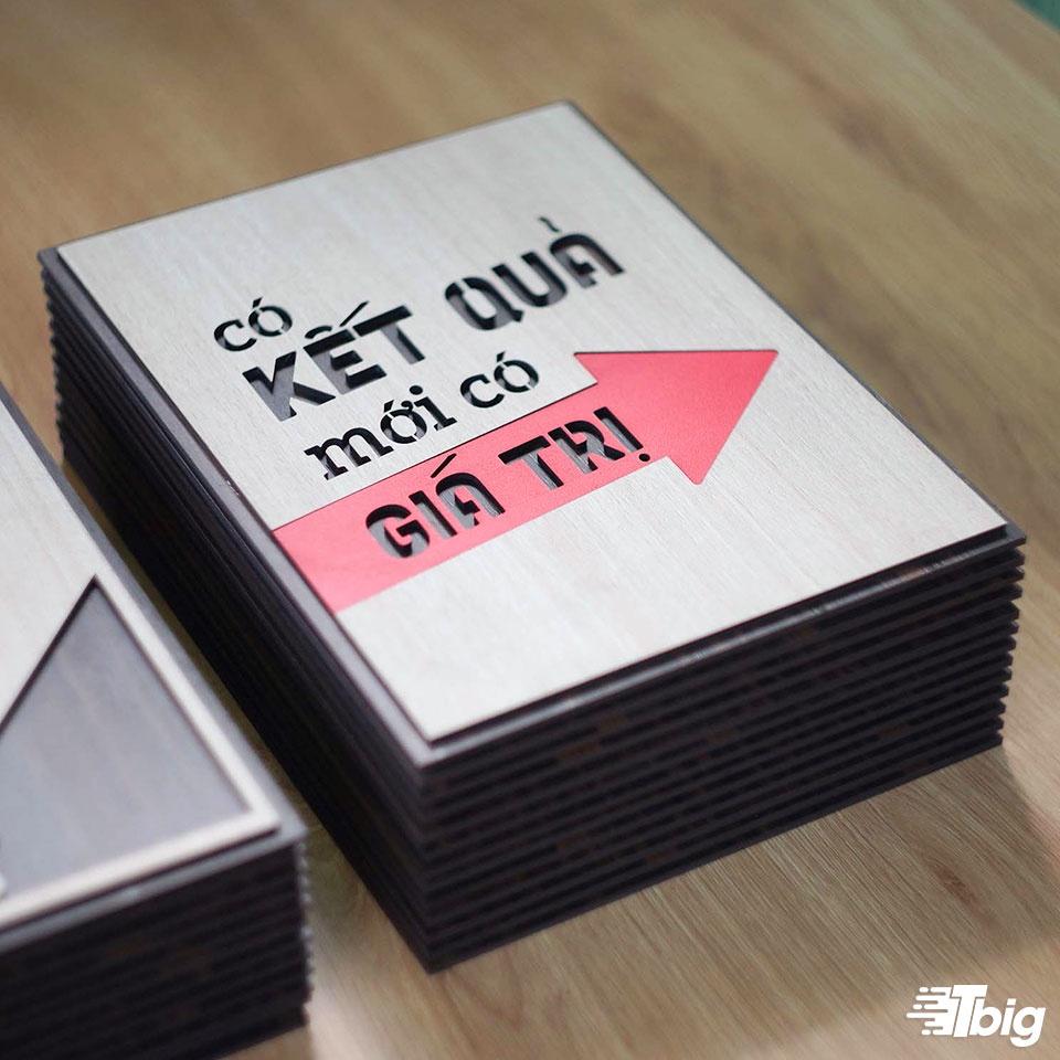 Tranh động lực TBIG123: Có kết quả mới có giá trị 20x27cm