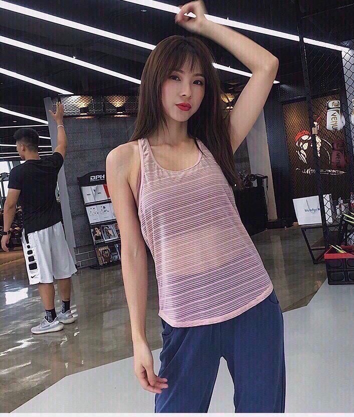 Áo tank top nữ thời trang phong cách thể thao mặc ngoài áo bra hàng Quảng Châu cao cấp