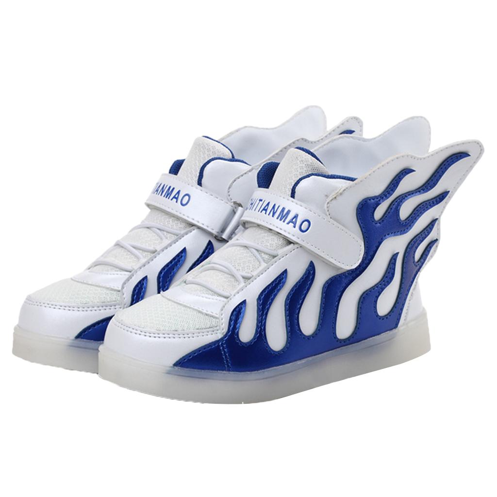 Wings Unisex LED Light up Lace Up Luminous Sneakers Kids Casual Shoes