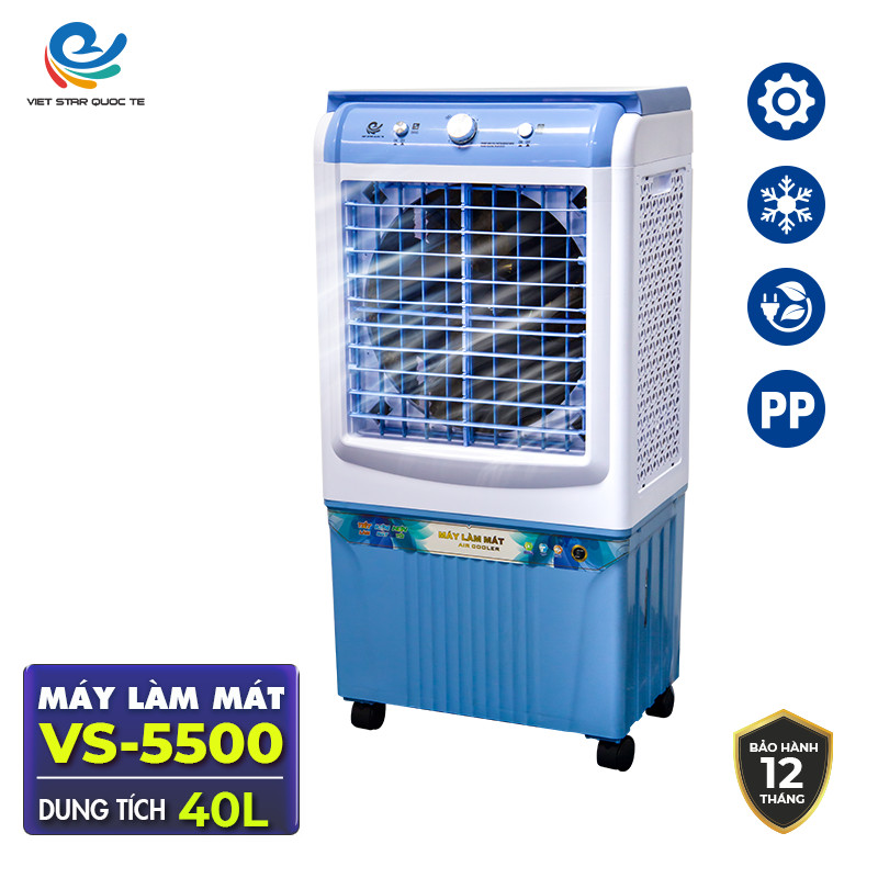 Quạt Làm Mát Bằng Hơi Nước Việt Star Quốc Tế VS-5500, Dung Tích 40L, Công Suất 130W - Hàng Chính Hãng