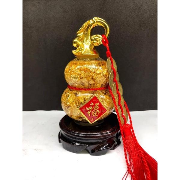 Bình Hồ Lô Lá Vàng Phong Thuỷ Tài Lộc - cao 16cm