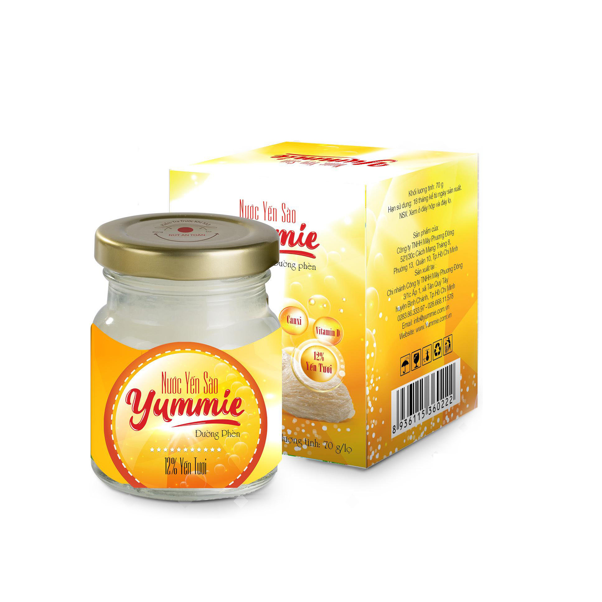 Nước Yến Sào Yummie Đường Phèn (70g/lọ)