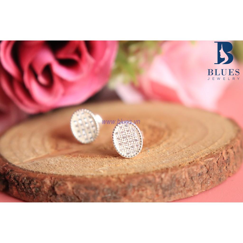 Bông Tai Bạc Nữ Oval Full Diamond