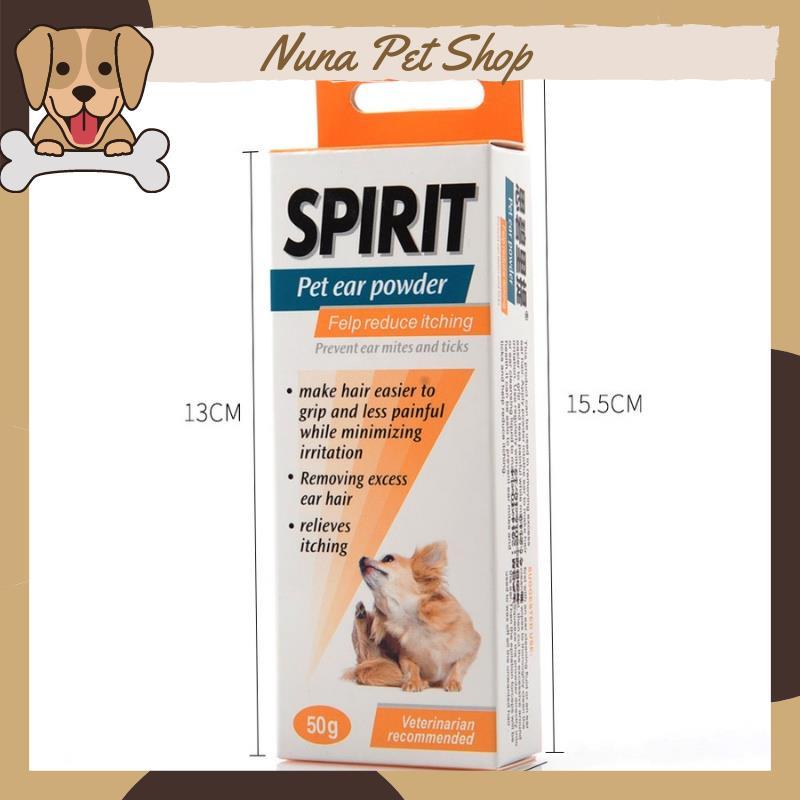 Bột nhổ lông tai Spirit dịu nhẹ cho chó mèo (50g)