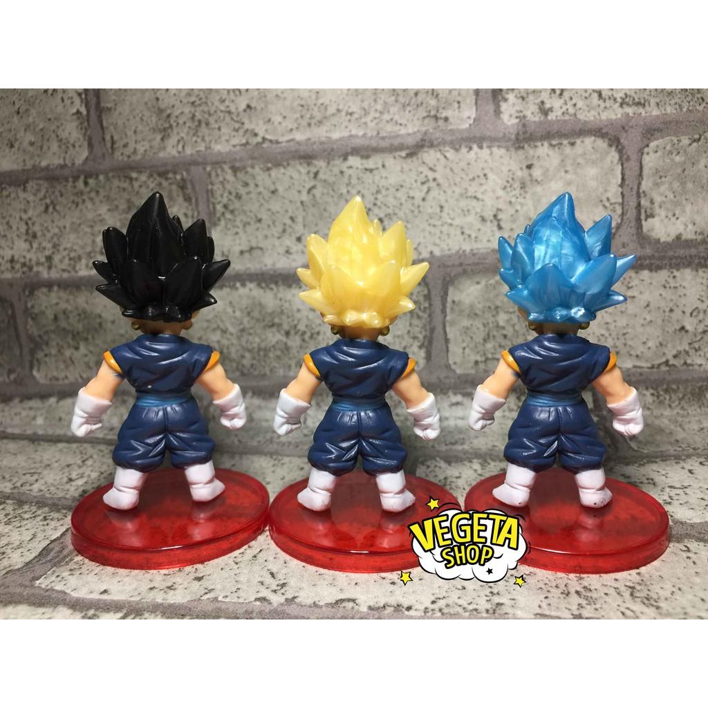 Mô hình Dragon Ball - Set 3 mô hình Vegeto Vegito Vegetto SSJ Blue God - WCF - Cao 7cm