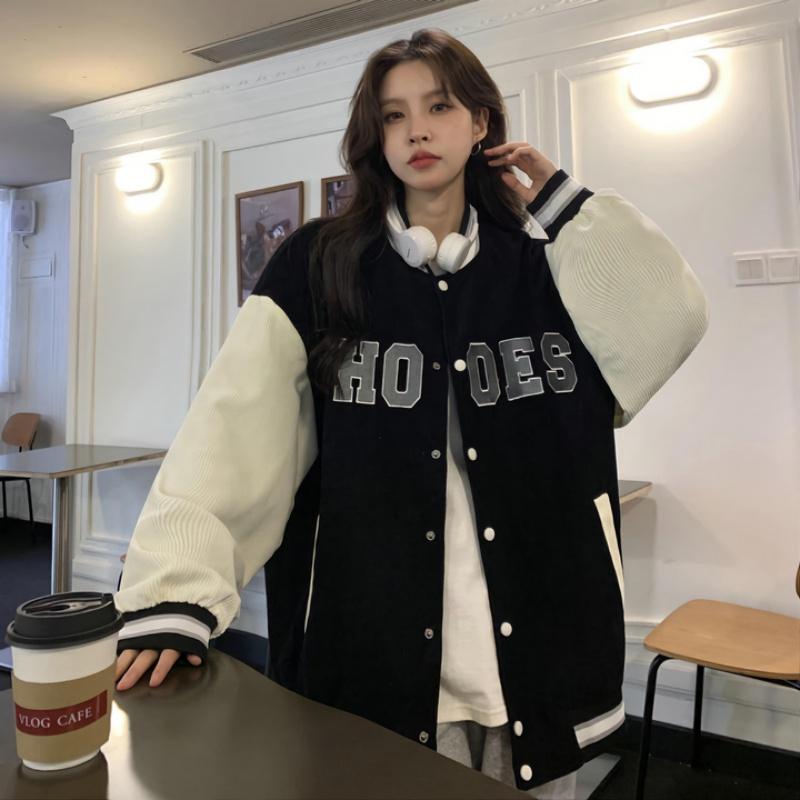 Hình ảnh Áo khoác bomber nhung nam nữ unisex gió jacket cúc bấm form rộng local brand ulzzang phong cách hàn quốc đep CHOOSE