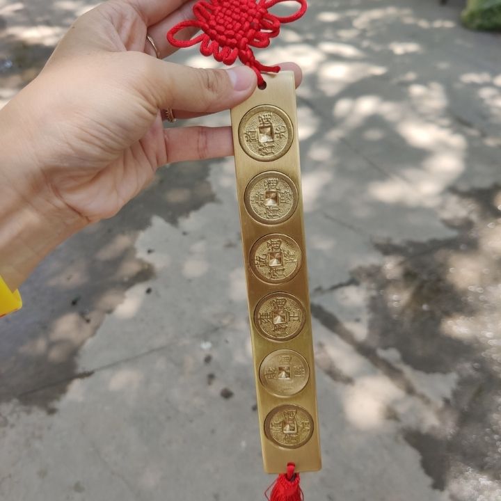 Thước Đồng Có Dây Treo Phong Thuỷ Giải Hạn