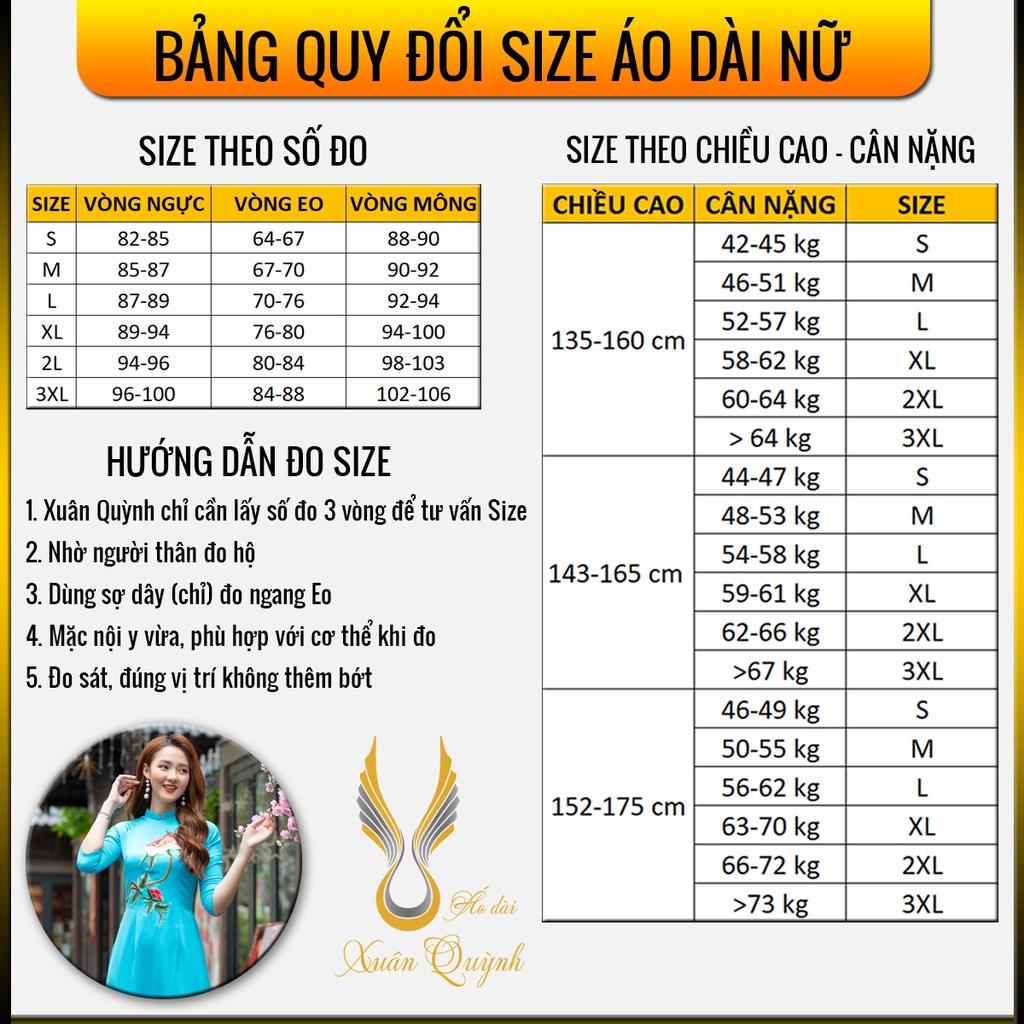 Áo Dài Họa Tiết Sóng Cuốn Trẻ Trung, Thanh Lịch Lụa Habutai Cao Cấp Mã K95