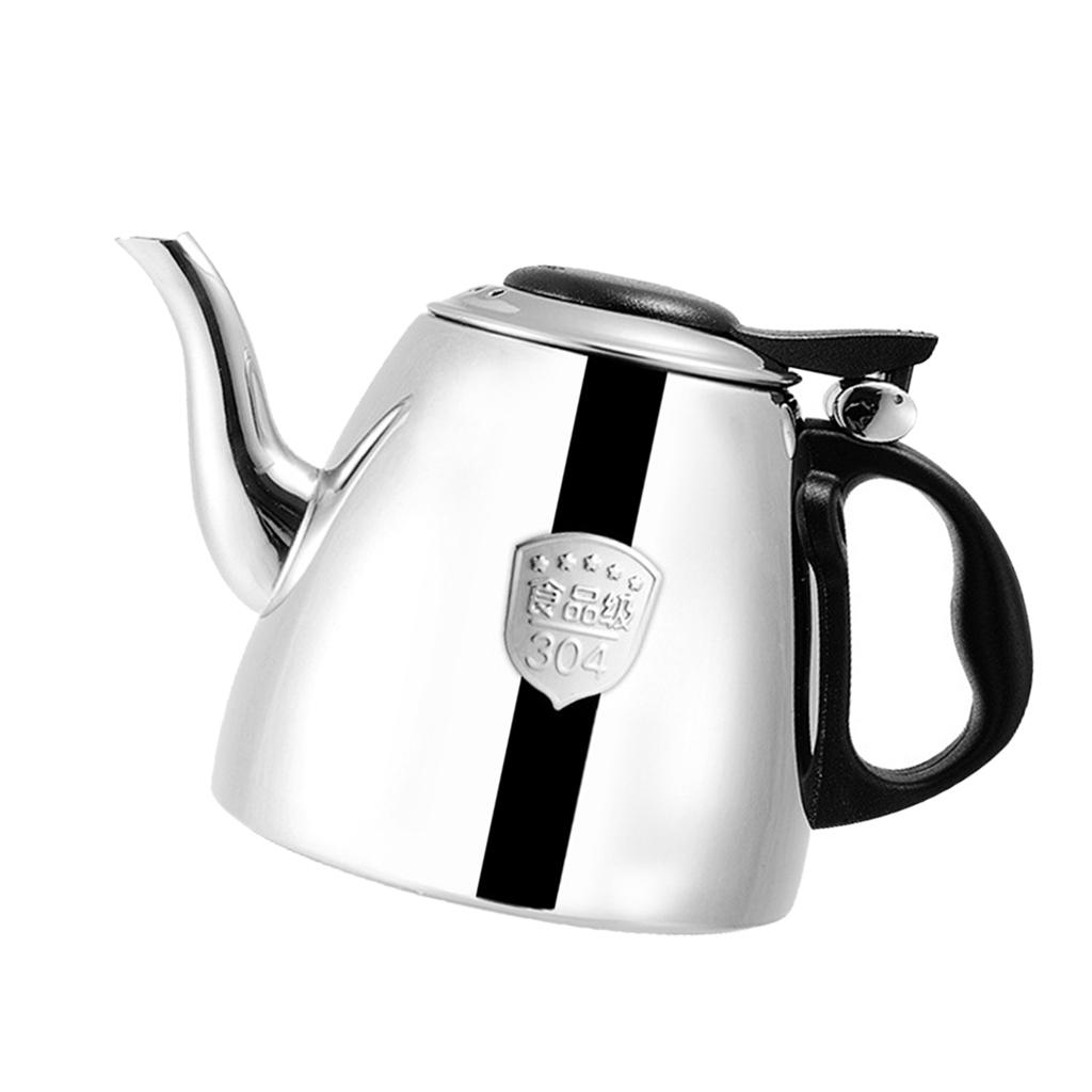 Stainless Steel Boiler Water Kettle 1200ML Tea Pot Coffee Milk Heater Pot