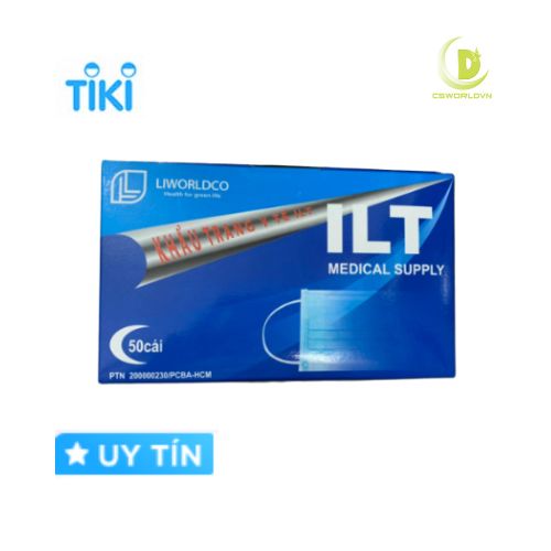 Khẩu trang y tế ILT Supply Than hoạt tính 4 lớp - Hộp 50 cái