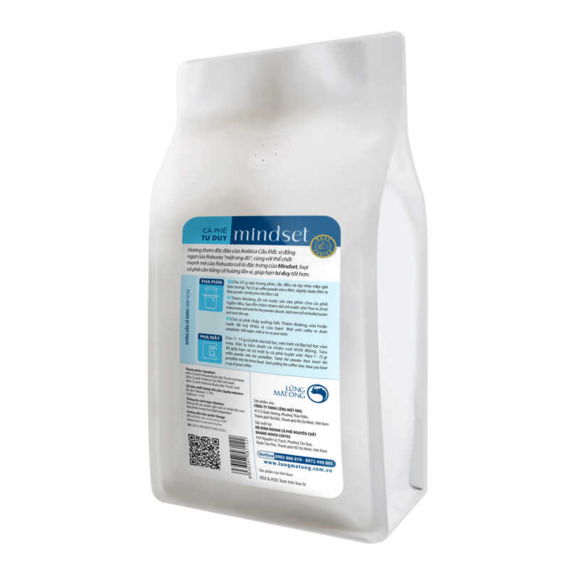 Cà phê phin nguyên chất mộc sạch BANDON MINDSET 450g đắng đậm, hậu ngọt, thơm mạnh - cà phê đặc sản