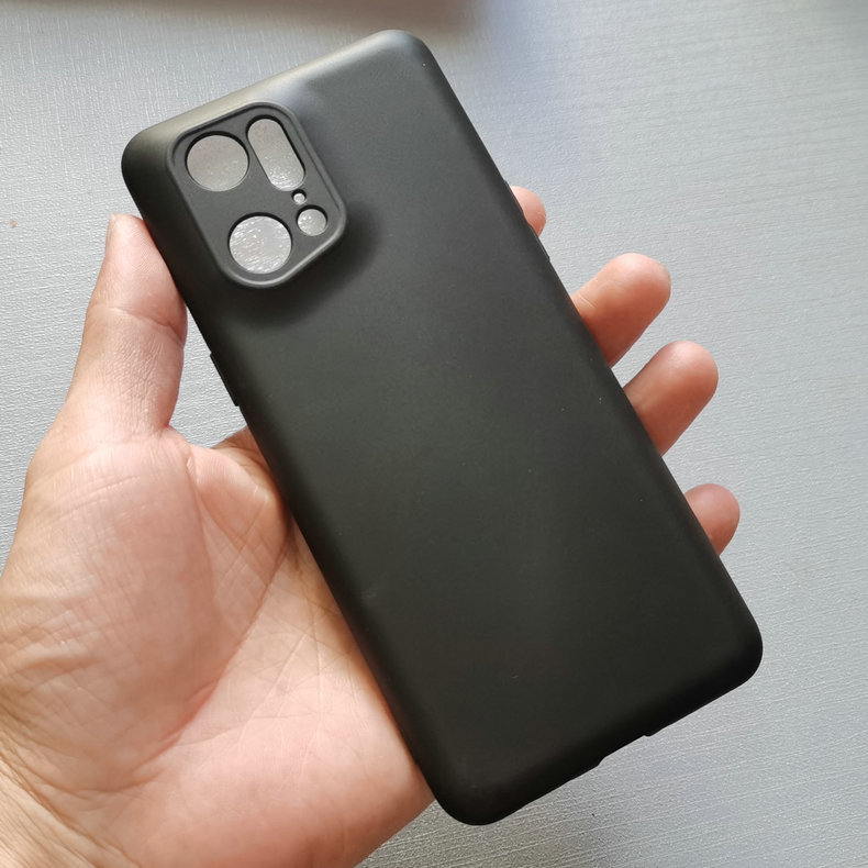 Ốp lưng dẻo cho Oppo Find X5 Pro, Find X5 - đen cao cấp, chống bám vân tay