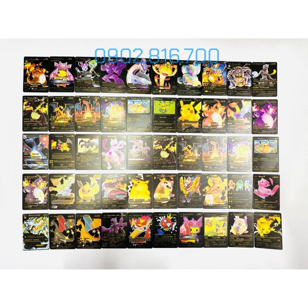 Thẻ Bài Pokemon card kim loại Mạ Vàng - Bài Pokemon Mạ Vàng BoardGame Vmax-Đồ Chơi Trẻ Em Cho Bé Trai Bé Gái