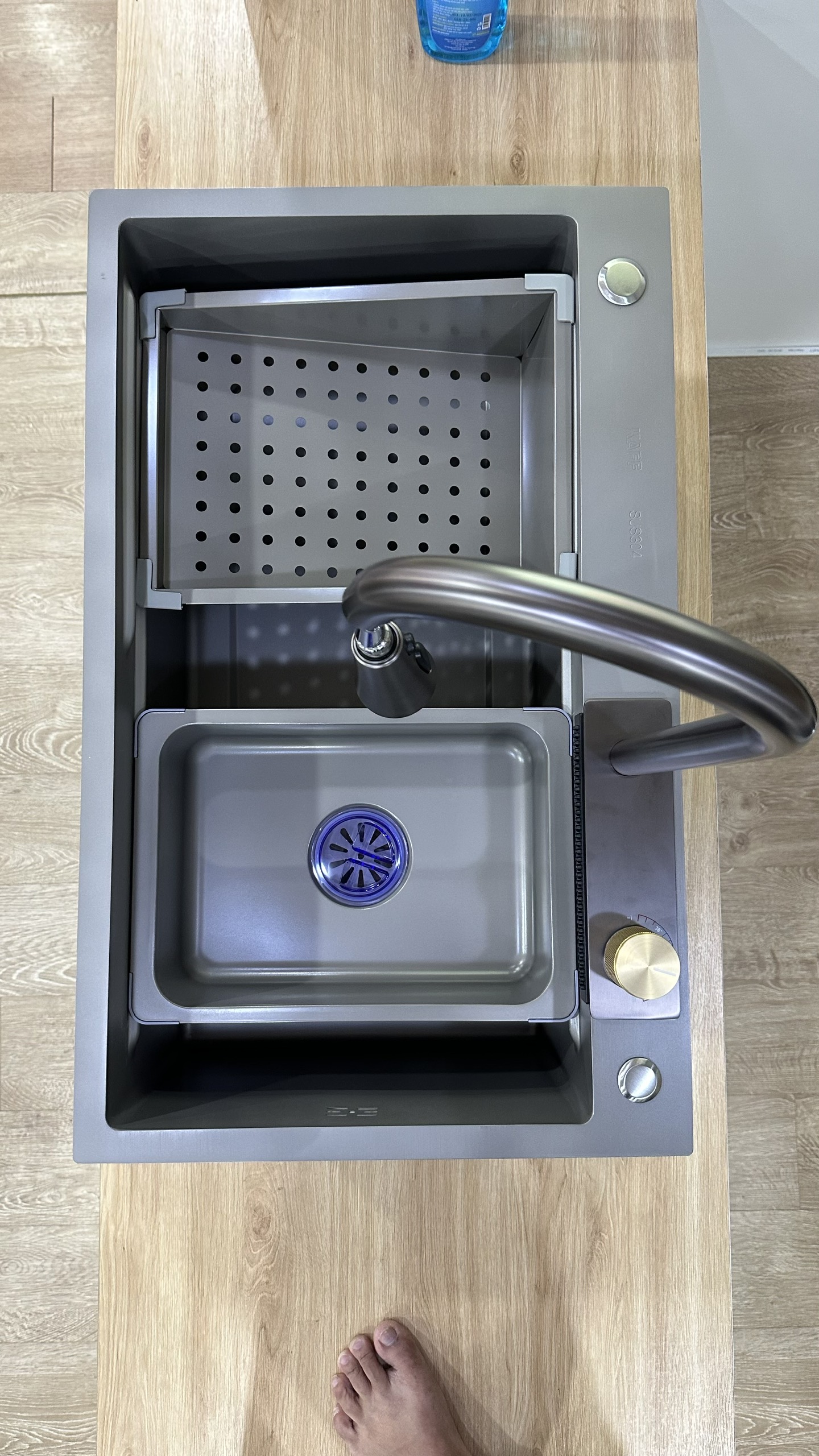 CHẬU RỬA INOX KAFF KF-UM7546B. Hàng Chính Hãng