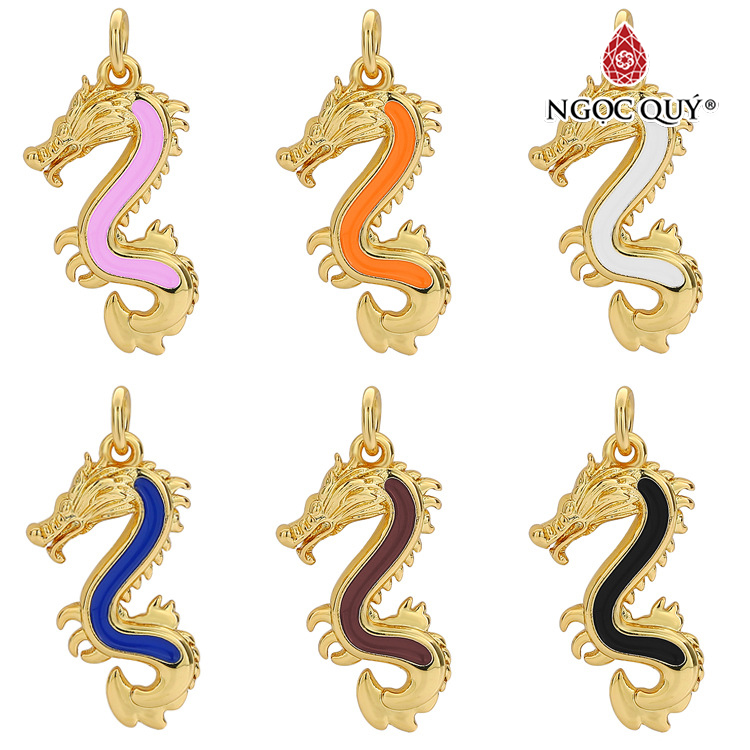 Charm treo hợp kim hình con rồng - Ngọc Quý Gemstones