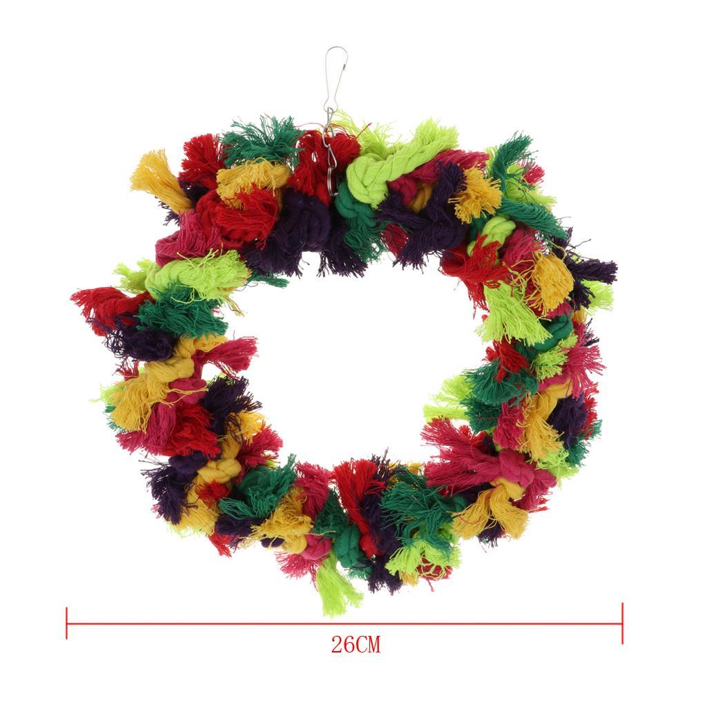 Parrot Pet Bird Bites Climb Chew Toys Hanging Cockatiel Parakeet Swing Cage