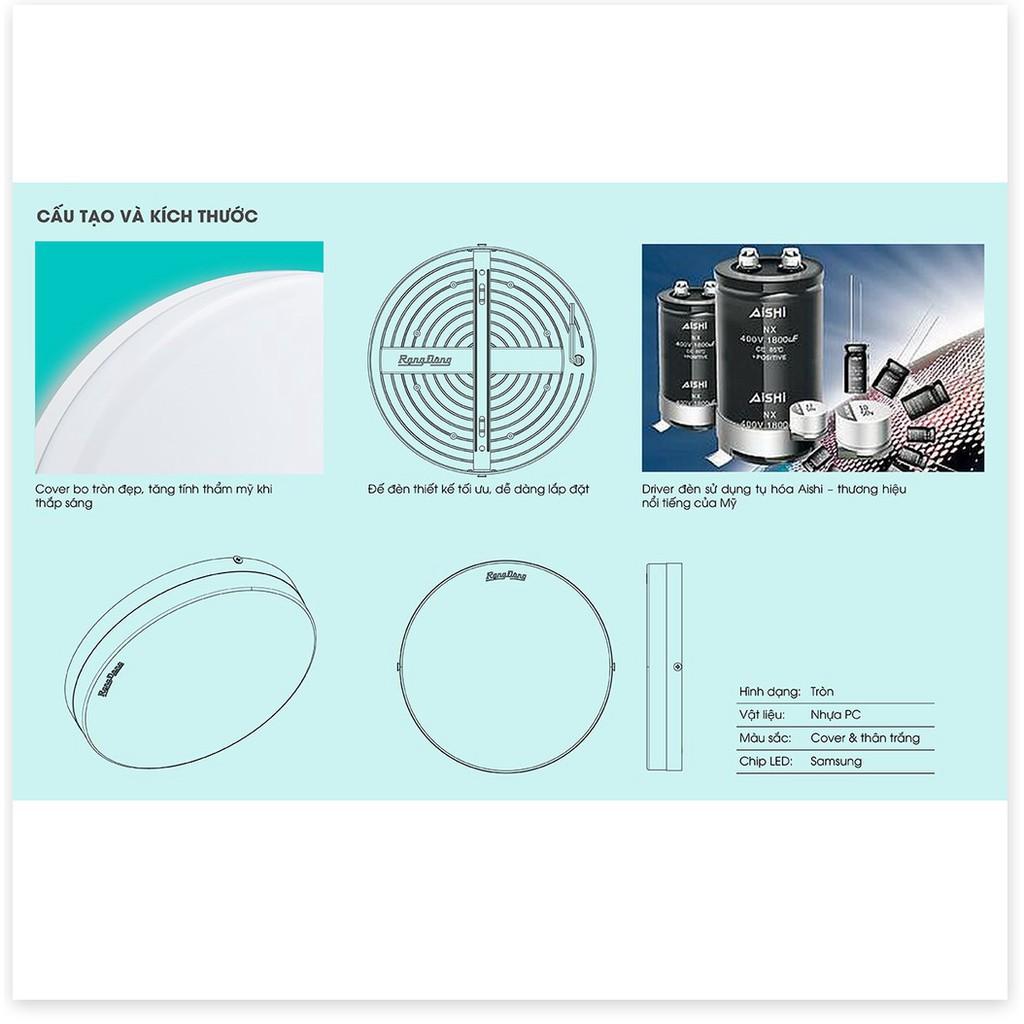 Đèn LED ốp trần đổi màu 18W Rạng Đông LN12N ĐM 220x220/18W
