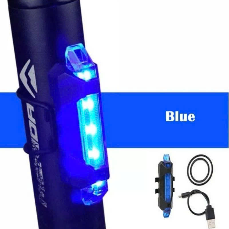 Đèn 5 LED Cảnh báo sau Xe Đạp giúp đạp xe an toàn ban đêm 4 chế độ sáng