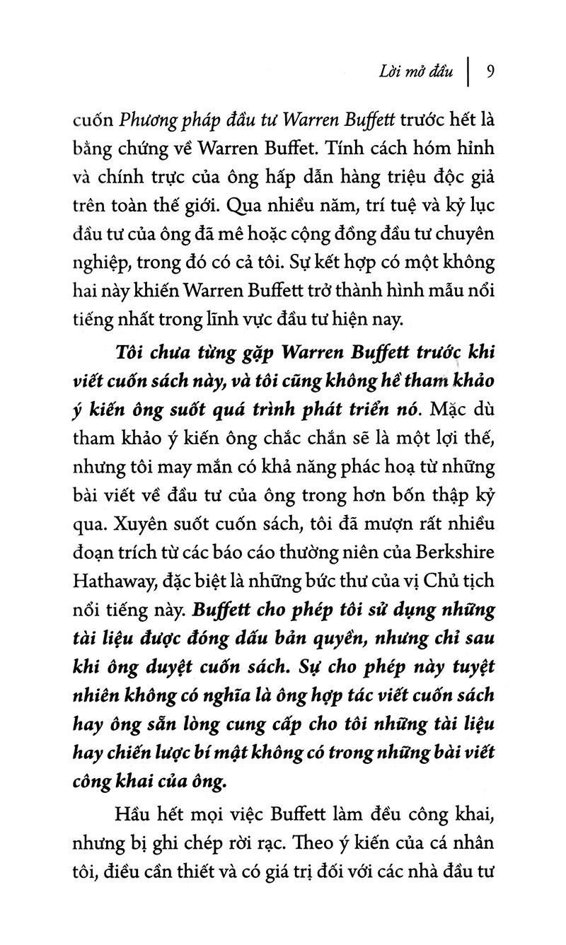 Phương Pháp Đầu Tư Warren Buffett (Tái Bản)