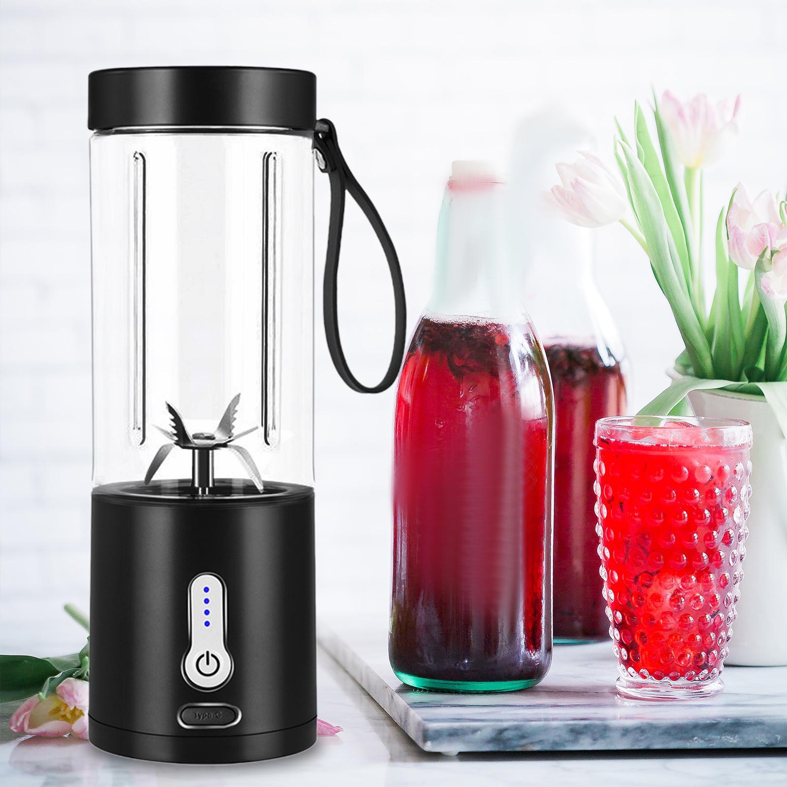 Portable Fruit Blender Mixer USB Rechargeable Juicer Cup for Office Travel