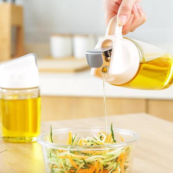 Bình đựng dầu ăn cao cấp có nắp đóng mở tự động 600/300ml