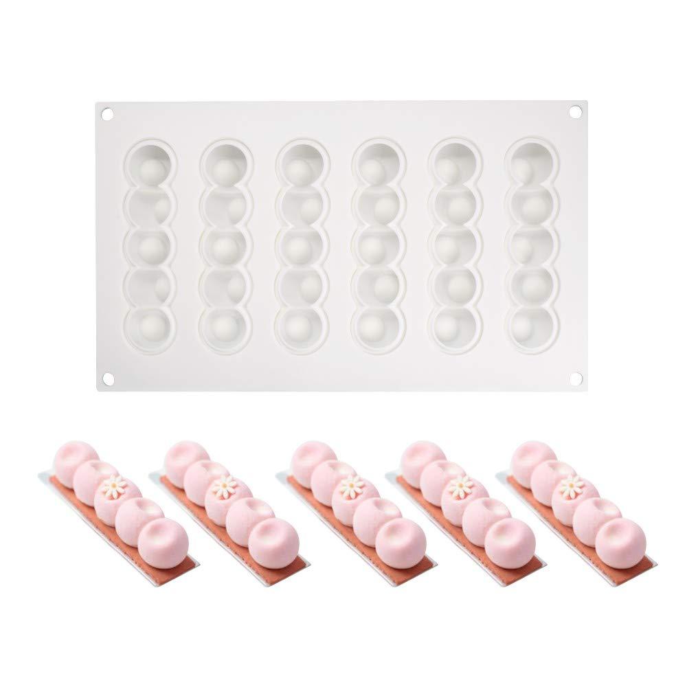 Khuôn Làm Bánh Silicon, Khuôn 3D Làm Kem Sô Cô La Món Tráng Miệng, Hình Bóng Lõm 6 Lỗ