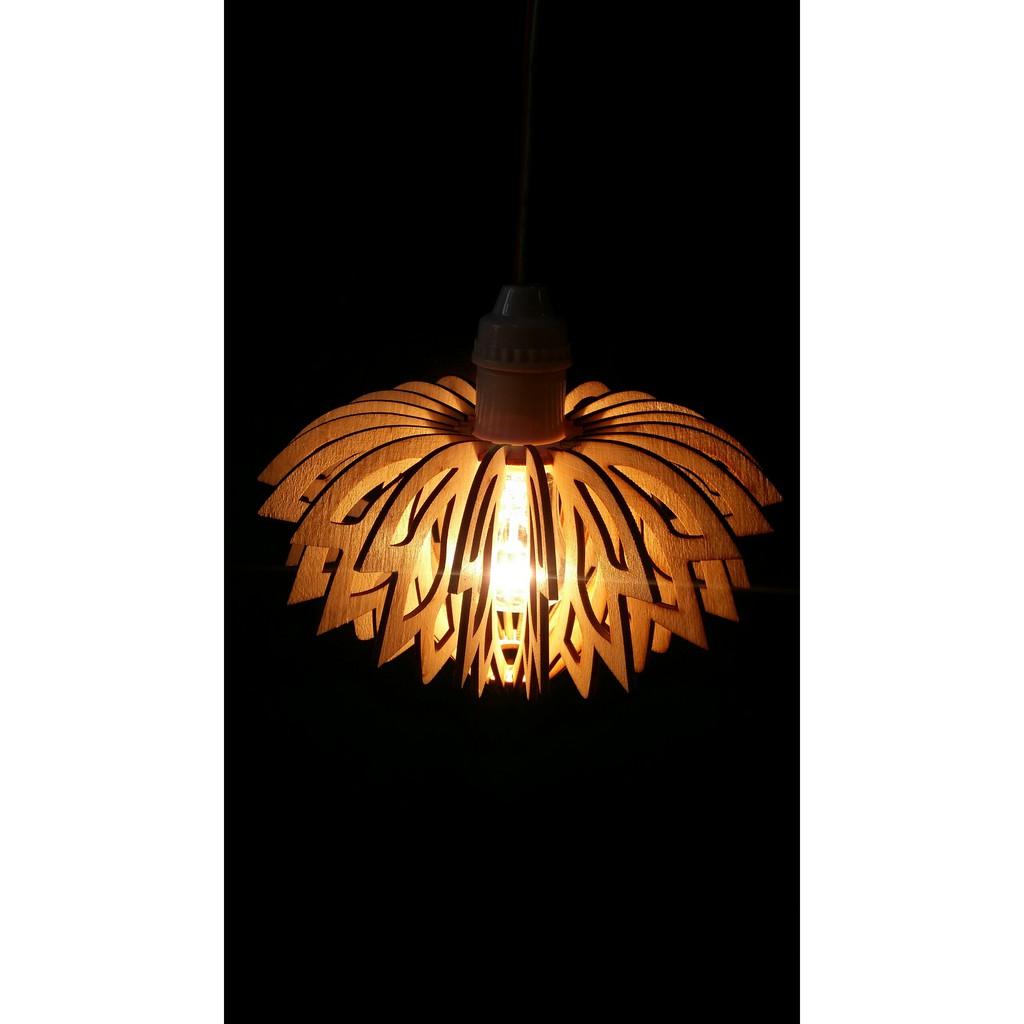Đèn Gỗ thả trần kiểu dáng đặc biệt DIY 130
