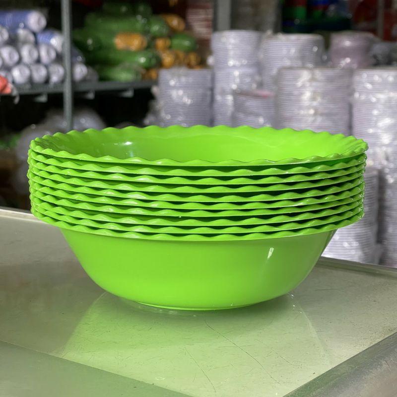 Tô đựng cơm canh bằng nhựa màu xanh, đủ kích cỡ nhựa dẻo Pe an toàn, không vỡ, dễ vệ sinh