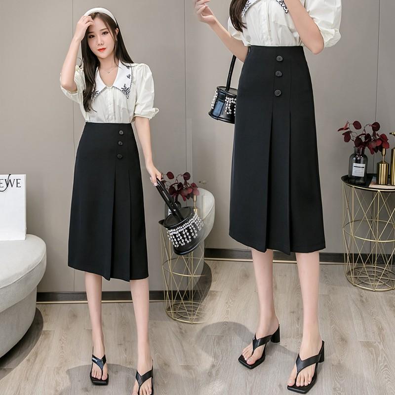 Chân Váy Dáng Dài Xếp Ly dáng Chữ A midi Madela lệch tà , phong cách công sở , thanh lịch, chất liệu dày dặn vải mềm mịn , có nhiều màu và size để lựa chọn- CVLD07