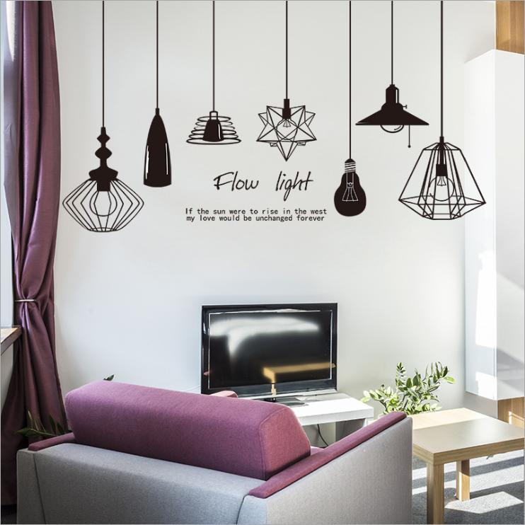 Decal dán tường Đèn treo số 8 DKN127