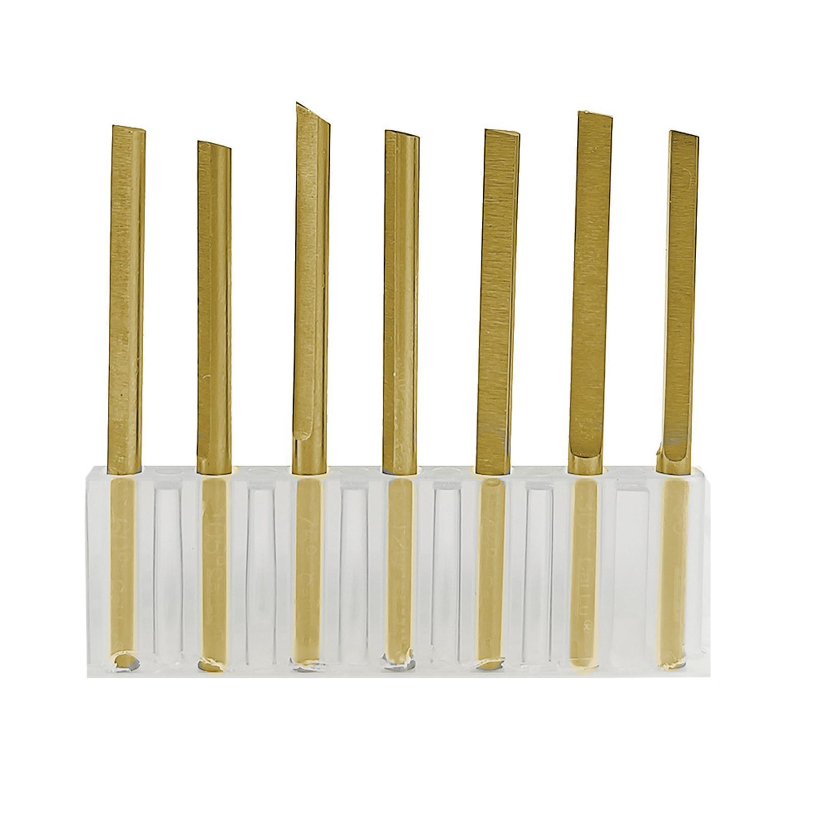 7x Triangle Graver Tungsten Steel Spatula Jewelry Engraving Equipment